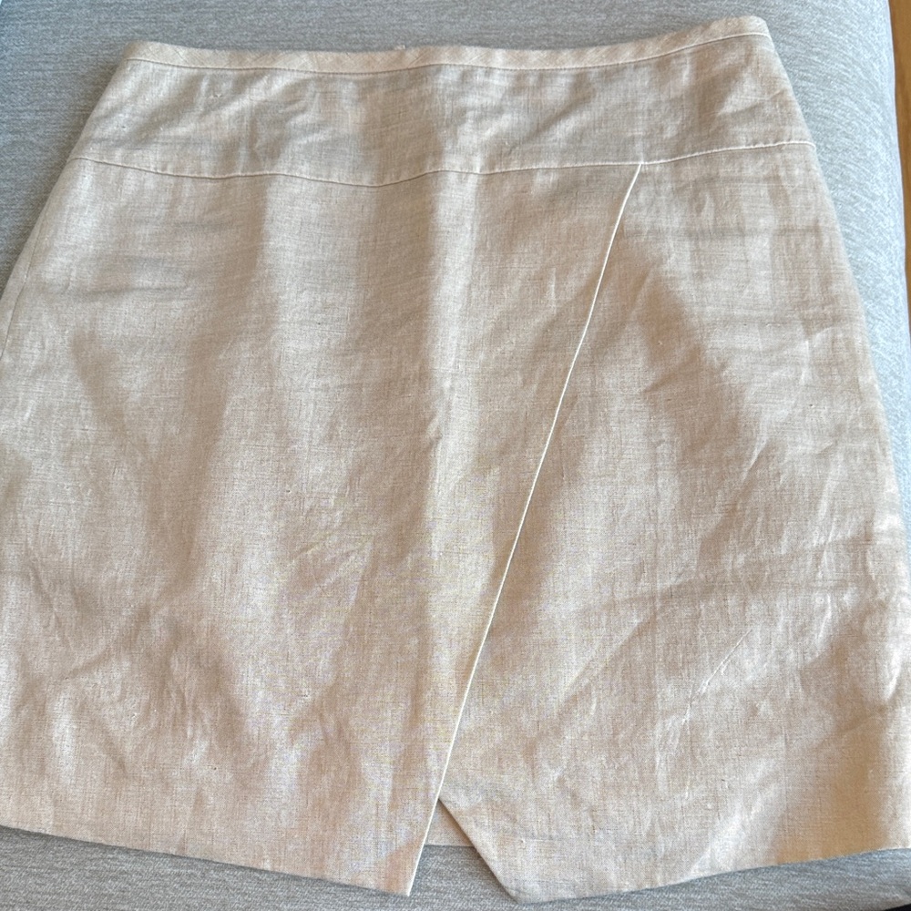 J. Crew Cream Midi Skirt